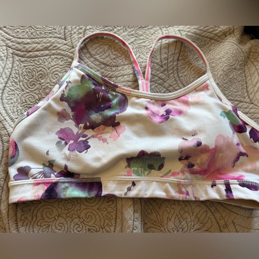 lululemon athletica Floral Sports Bra - Purple, Pink, Green